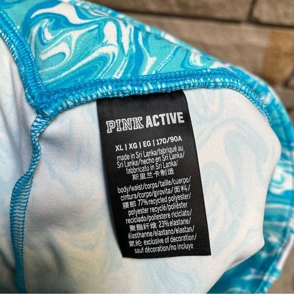 VICTORIA SECRET PINK! 6" SOFT ULTIMATE HIGH WAIST BIKER SHORT XLarge Marble Blue - Picture 8 of 11